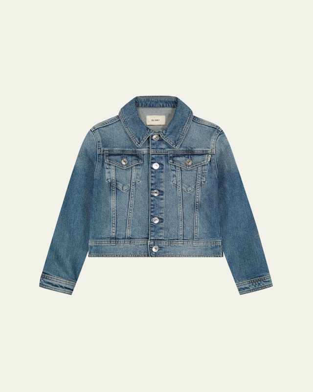 Girl's Manning Denim Trucker Jacket, Size S-